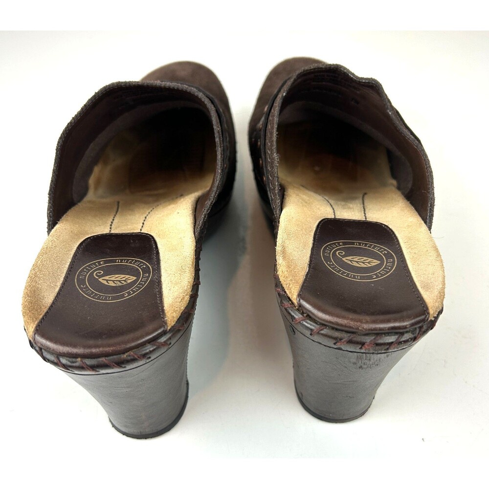 Nurture Windmill Mules Clogs Slip On Shoes Brown Suede Studded Womens Size 11 M - Picture 13 of 14